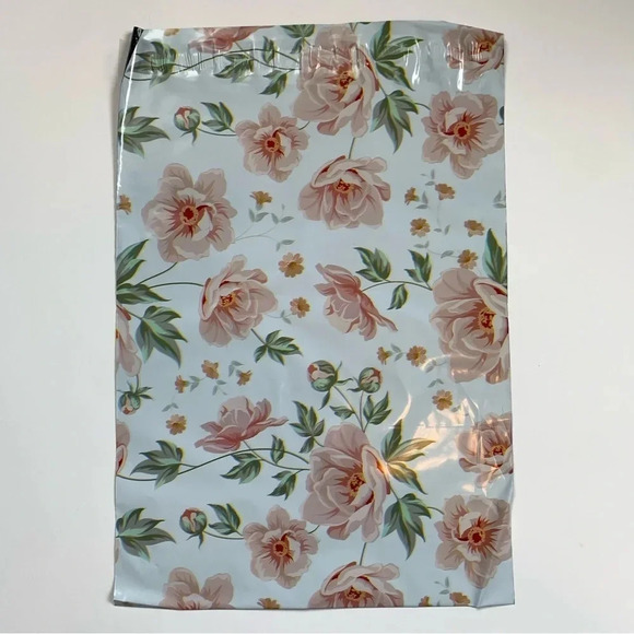 80 Poly bags mailers shipping floral thank you variety print self seal 10x13” - Picture 3 of 13